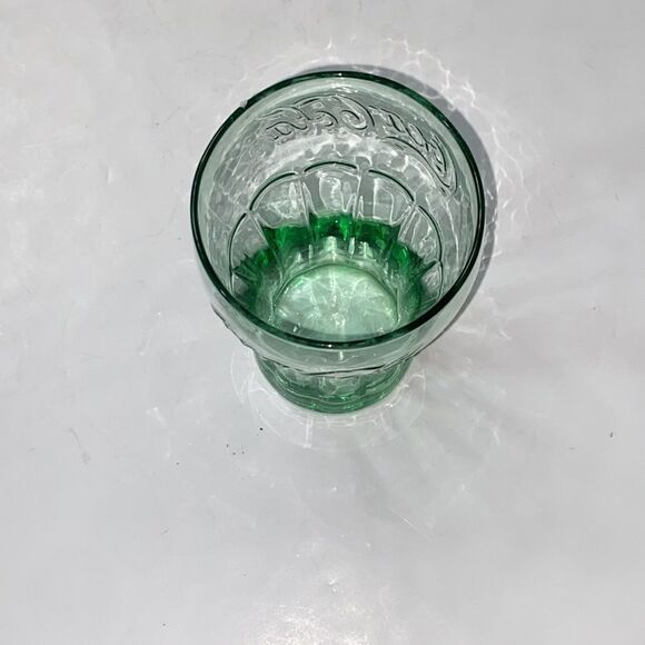 Sale VTG,Green Coca Cola Glass One Of Coke 4 1/2 Inches Tall 6 Fluid Oz - Picture 3 of 5